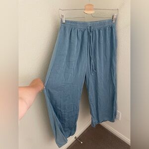 Altar’d state lightweight drawstring pull on wide leg pants trousers light blue